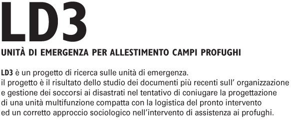 LD3 | unità di emergenza per allestimento campi profughi